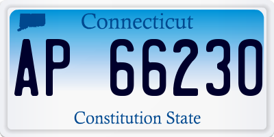 CT license plate AP66230
