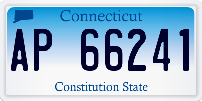 CT license plate AP66241