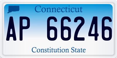 CT license plate AP66246