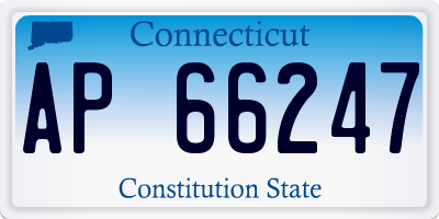 CT license plate AP66247