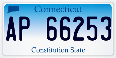 CT license plate AP66253
