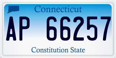 CT license plate AP66257