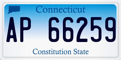 CT license plate AP66259