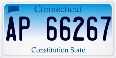 CT license plate AP66267