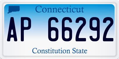 CT license plate AP66292