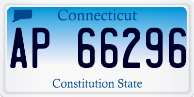 CT license plate AP66296