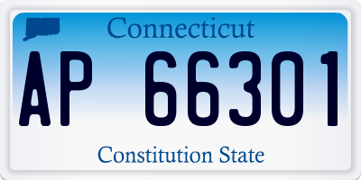 CT license plate AP66301