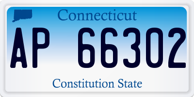 CT license plate AP66302
