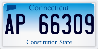 CT license plate AP66309