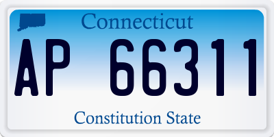 CT license plate AP66311