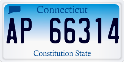 CT license plate AP66314