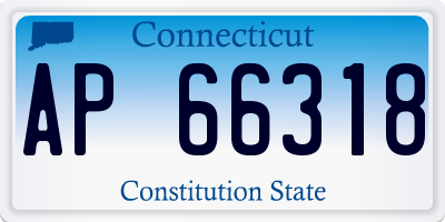 CT license plate AP66318