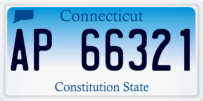 CT license plate AP66321