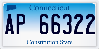 CT license plate AP66322