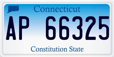 CT license plate AP66325