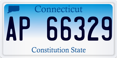 CT license plate AP66329