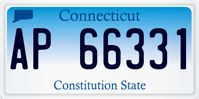 CT license plate AP66331