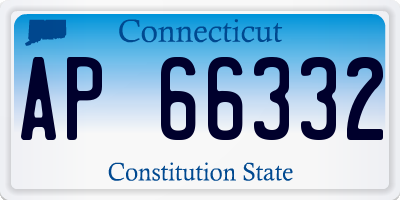 CT license plate AP66332