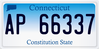 CT license plate AP66337