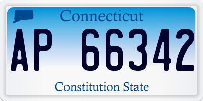 CT license plate AP66342