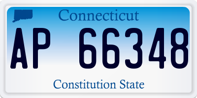 CT license plate AP66348