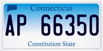 CT license plate AP66350