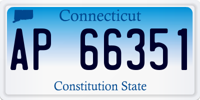 CT license plate AP66351