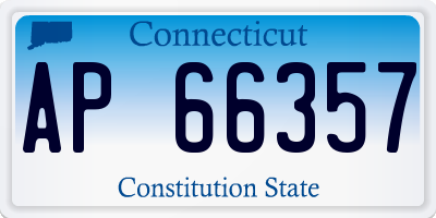 CT license plate AP66357