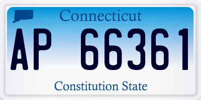 CT license plate AP66361