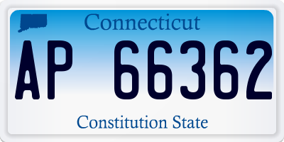 CT license plate AP66362