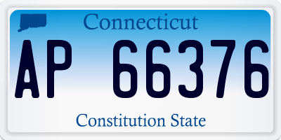 CT license plate AP66376