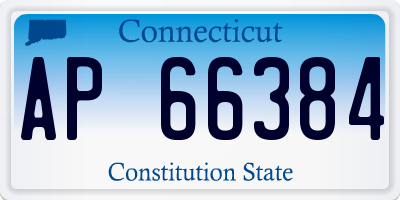 CT license plate AP66384