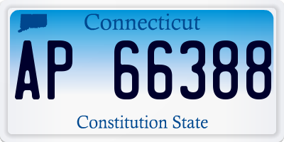 CT license plate AP66388