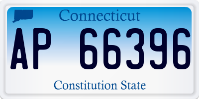 CT license plate AP66396