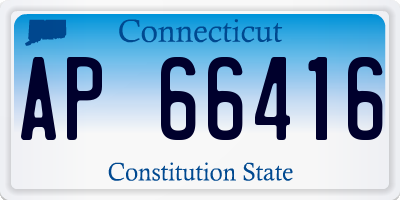 CT license plate AP66416