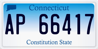 CT license plate AP66417