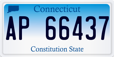 CT license plate AP66437