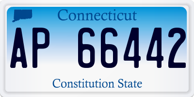 CT license plate AP66442