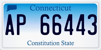 CT license plate AP66443