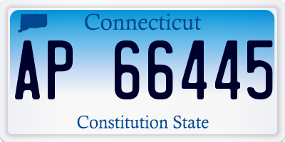 CT license plate AP66445