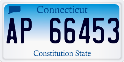 CT license plate AP66453