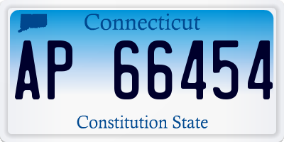 CT license plate AP66454