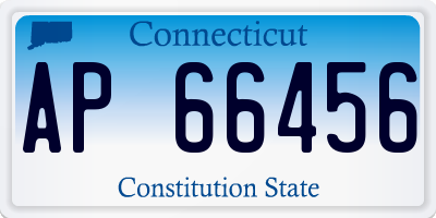 CT license plate AP66456