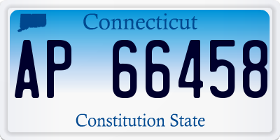 CT license plate AP66458