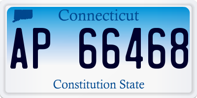 CT license plate AP66468
