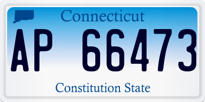 CT license plate AP66473