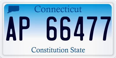 CT license plate AP66477