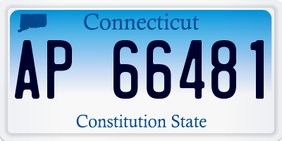 CT license plate AP66481
