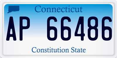 CT license plate AP66486