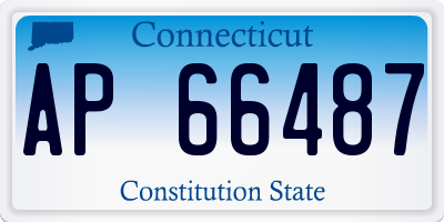 CT license plate AP66487